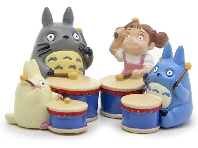 Figuras EASTVAPS Totoro Playing (4 Piezas)