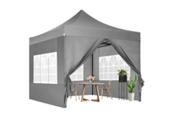 Gazebo impermeable y portátil, color gris OEM