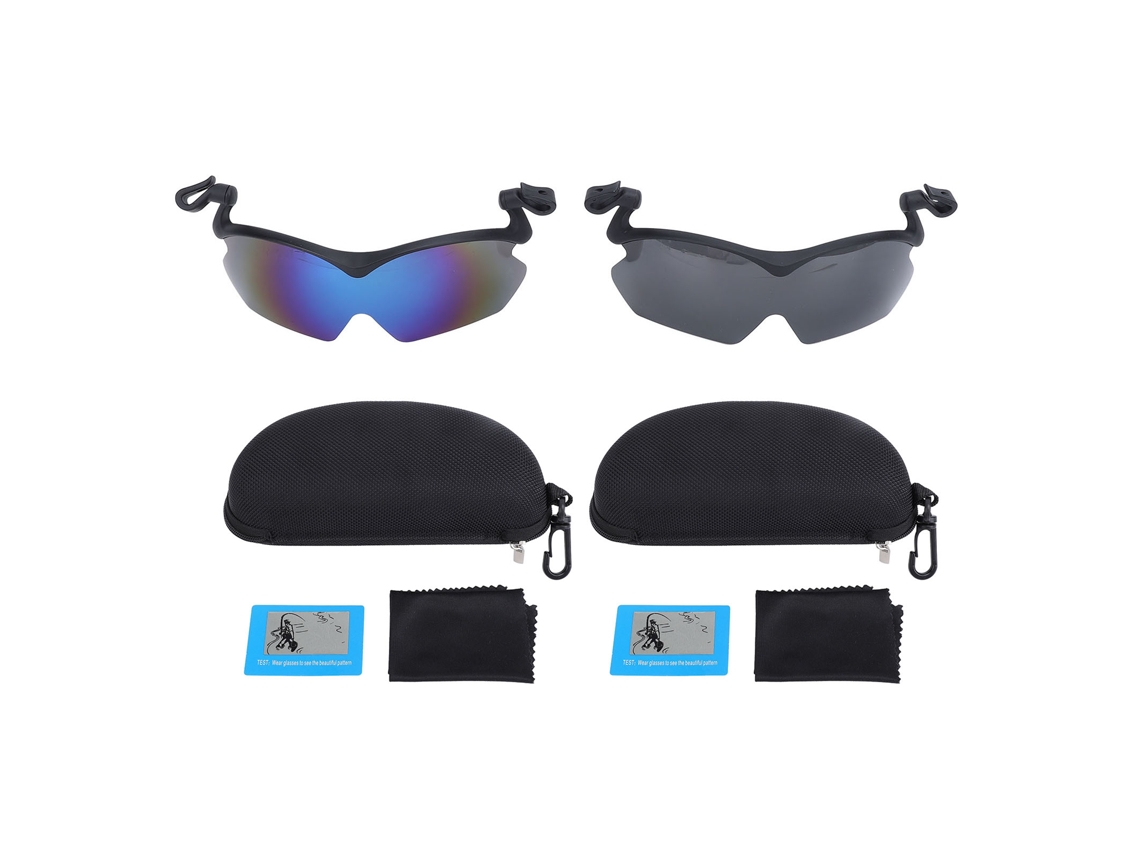 Rebe-2pcs Óculos De Sol Clip Para Boné Com Moldura Preta Polarizados Uv400 Para Dirigir, Pescar, Caminhada E Correr