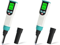 Medidor De Ph 2x Con Probador De Ph Para Alimentos Atc, Sonda Digital Impermeable/temperatura De Alta Precisión