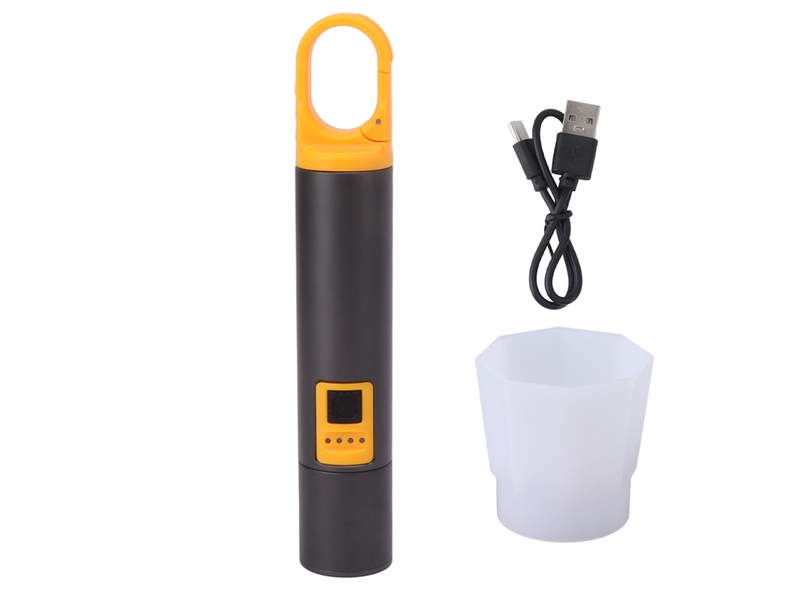 Rebe-linterna Led Recargable Impermeable Ipx4 1000lm Con Pantalla De Capacidad De Batería Para Exterior
