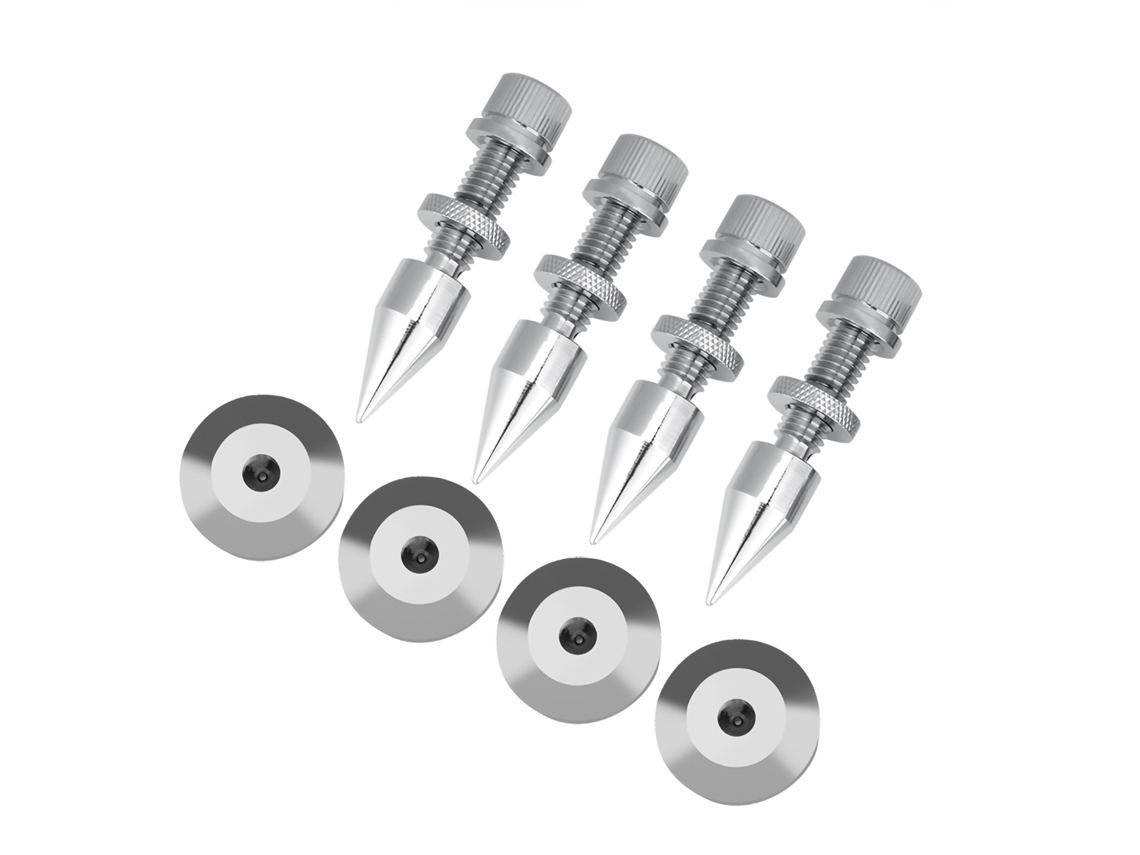 Pernas Isoladoras Para Alto-falante Spike Cone Anti-vibração Aço Cromo 4pcs