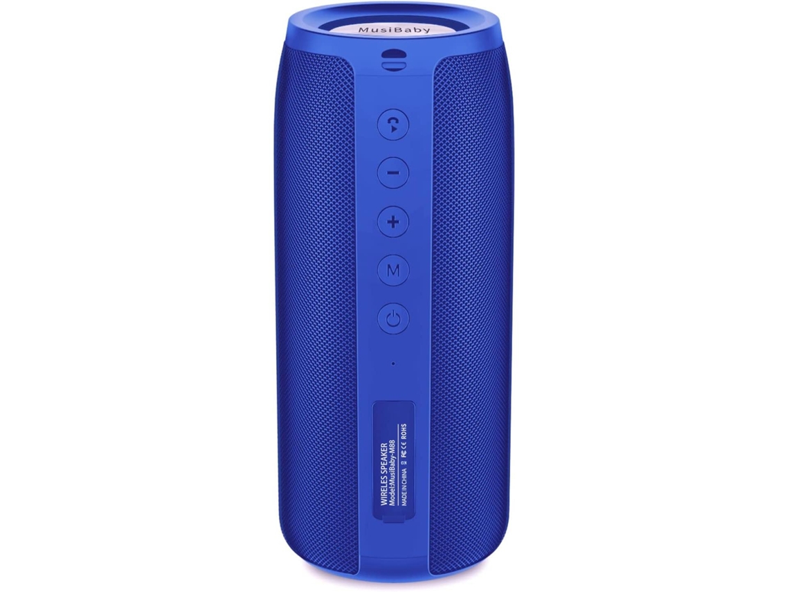 Altavoz Bluetooth inalámbrico con graves potentes que se empareja con dos dispositivos simultáneamente Bluetooth 5.0 Sonido estéreo envolvente Mdug