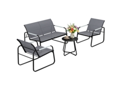 Conjunto Jardín 4 Plazas, Sofá 2 Plazas, Cojines, 111x71x75cm
