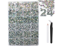 Diamantes De Imitación De Resina Con Purpurina De Base Plana Para Decoración De Uñas, 3 Mm, 4 Mm, 5 Mm, 6 Mm, Con Opción De Color Gelatinoso (10)