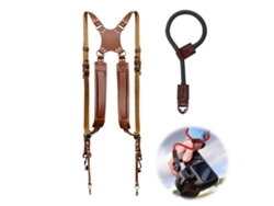 Juego De Cinturón Doble Para Cámara Con Correas Ajustables Y Muñequera Para Dslr, Slr Y Dv, 2 Piezas