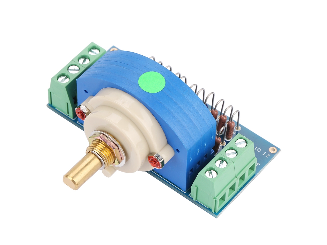 Potenciómetro De Volumen Estéreo De 12 Pasos, Control De Volumen De 2x50k Con Interruptor Giratorio