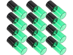 Frascos roll-on recarregáveis de vidro verde de 2 ml, pacote com 15 frascos vazios com ponta esférica para tintas a óleo.