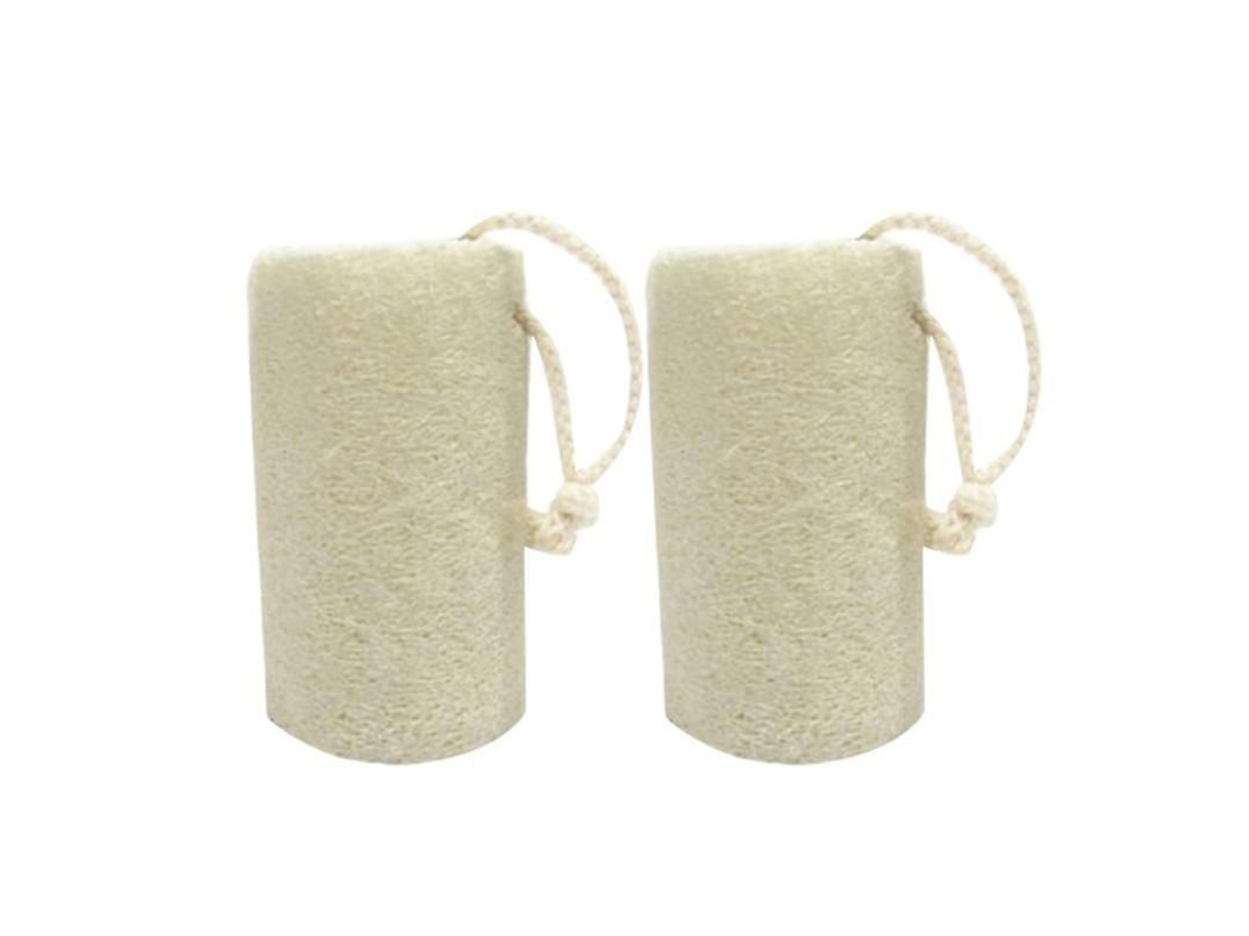 2 Cepillos De Baño De Esponja De Lufa Natural, Cepillos Exfoliantes Para La Espalda Para Hombres Y Mujeres.