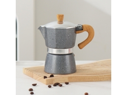 Cafetera italiana de aluminio de una sola válvula de 150 ml, color gris Eifson