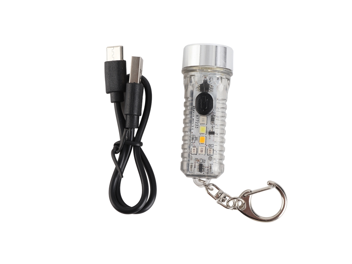 Linterna Portátil De Cadena Para Llaves Con Modos Ajustables De Aluminio Abs, Alto Brillo Para Senderismo, Camping Y Exterior
