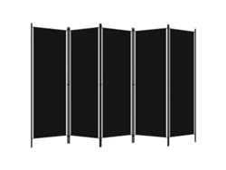 Biombo de 5 paneles, 250 x 180 cm, color negro, WSD206836 Lovely Home