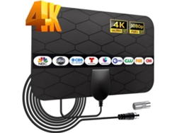 Antena de TV digital HD, antena de TV interior para canales locales, compatible con 360 4k 1080p, Tommy01