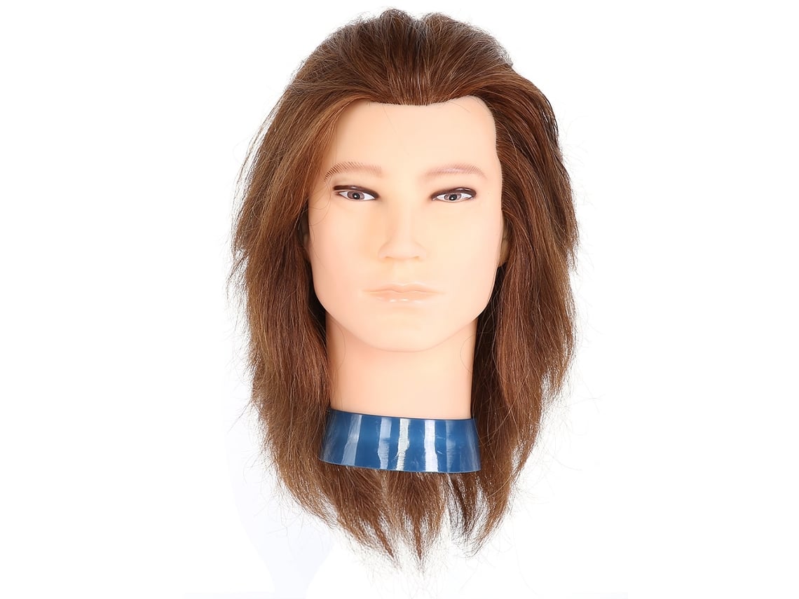 Cabeça De Boneca Com Cabelo Humano Para Prática De Estilo E Treinamento De Cabeleireiro
