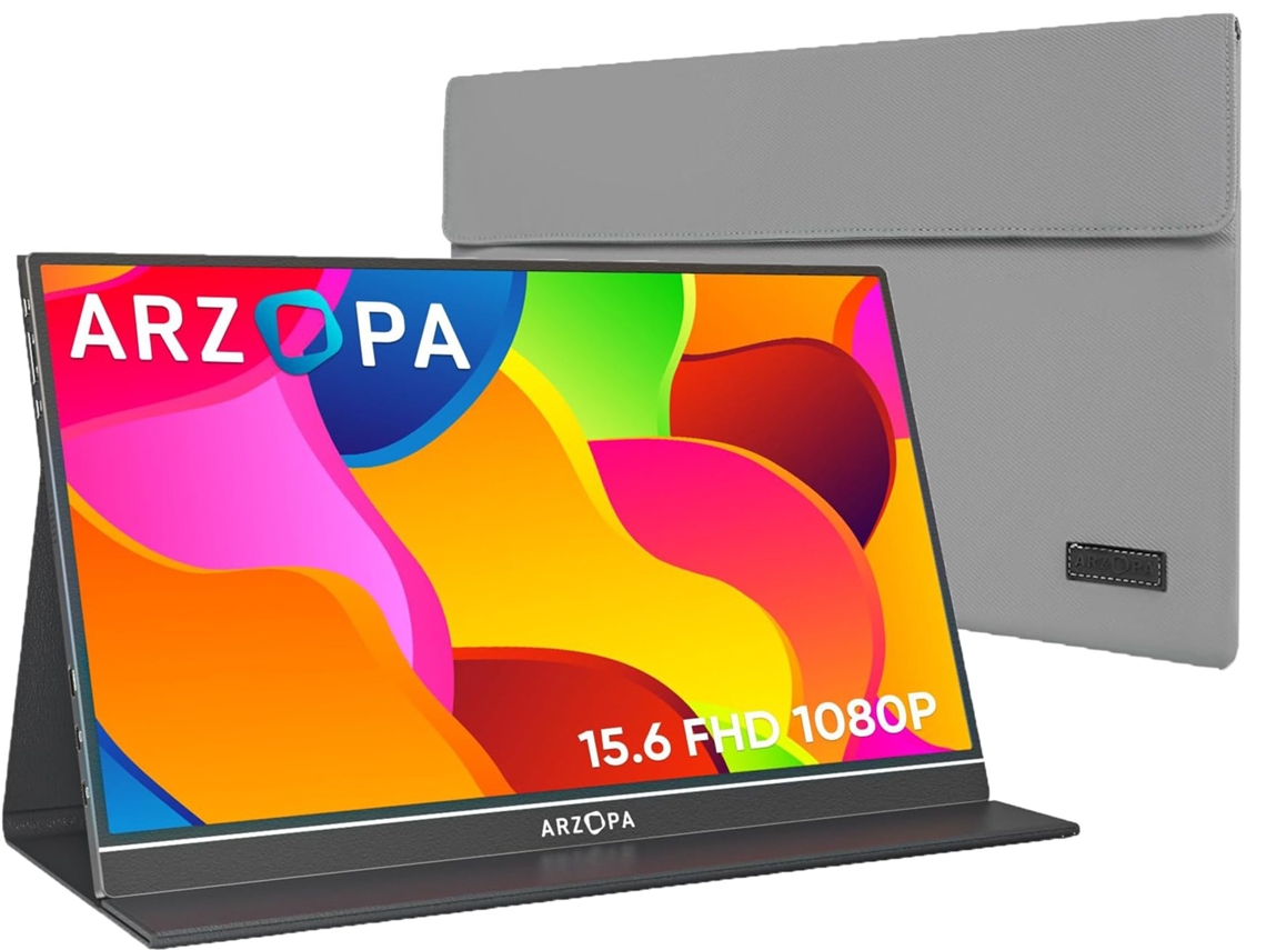 Monitor portátil Arzopa S1 IPS FullHD Freesync con USB C para bolsa de almacenamiento