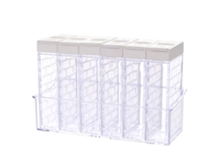 KOFIHETY Frascos para Especias, Set de 6 Frascos Plásticos con Shaker para Viaje, Almacenamiento de Condimentos