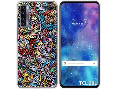 Carcasa TCL 20L TUMUNDOSMARTPHONE Dibujos Transparente Flores 04 Multicolor