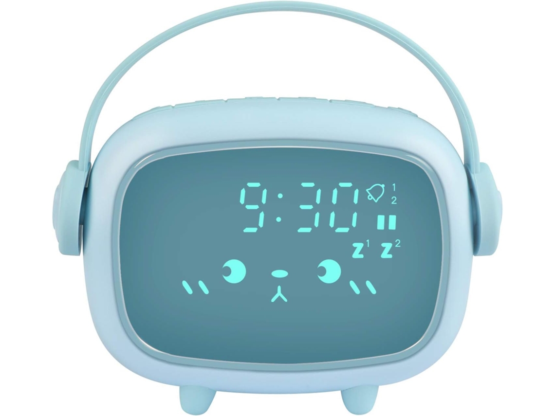 Despertador digital para niños, luz LED para niñas/niños, reloj de ángel, lámpara de mesa Kofihety (verde)