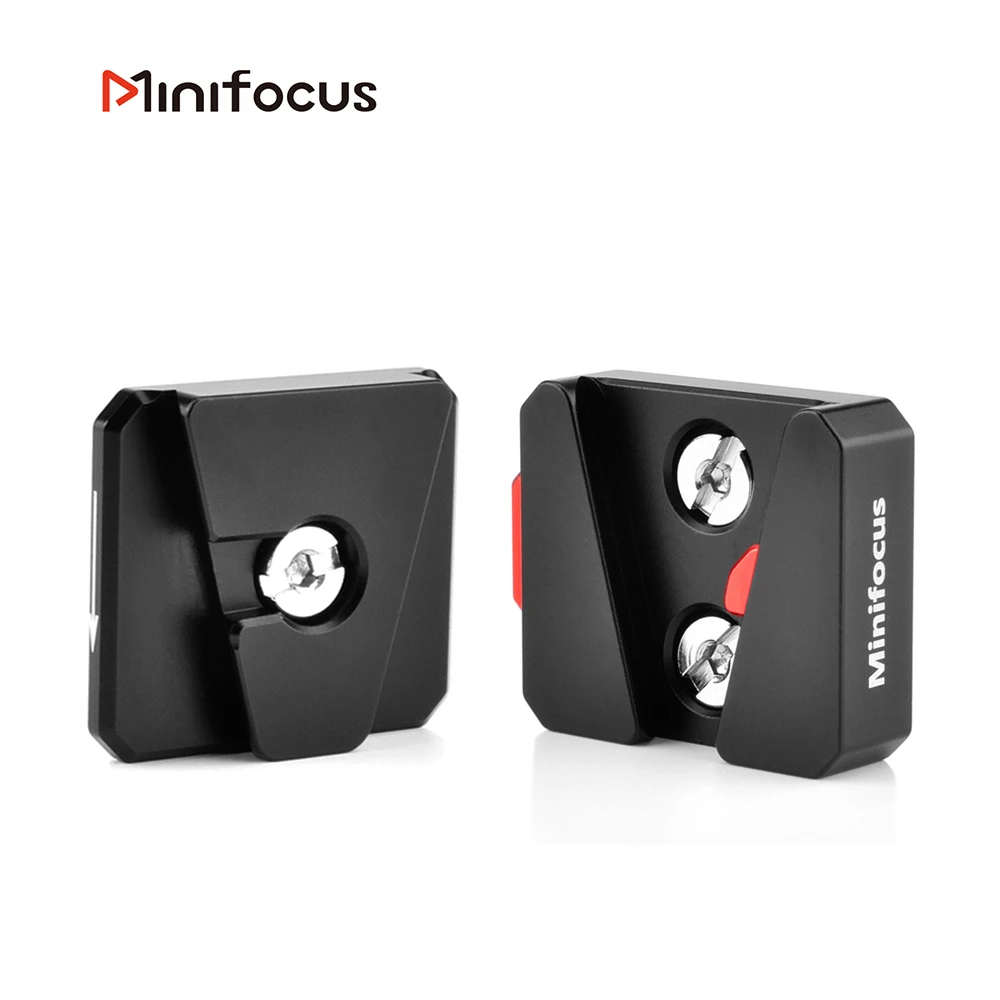 Mini placa de liberación rápida con sistema V-lock, kit de montaje QR para trípode/monópode/cardán, kit de montaje QR