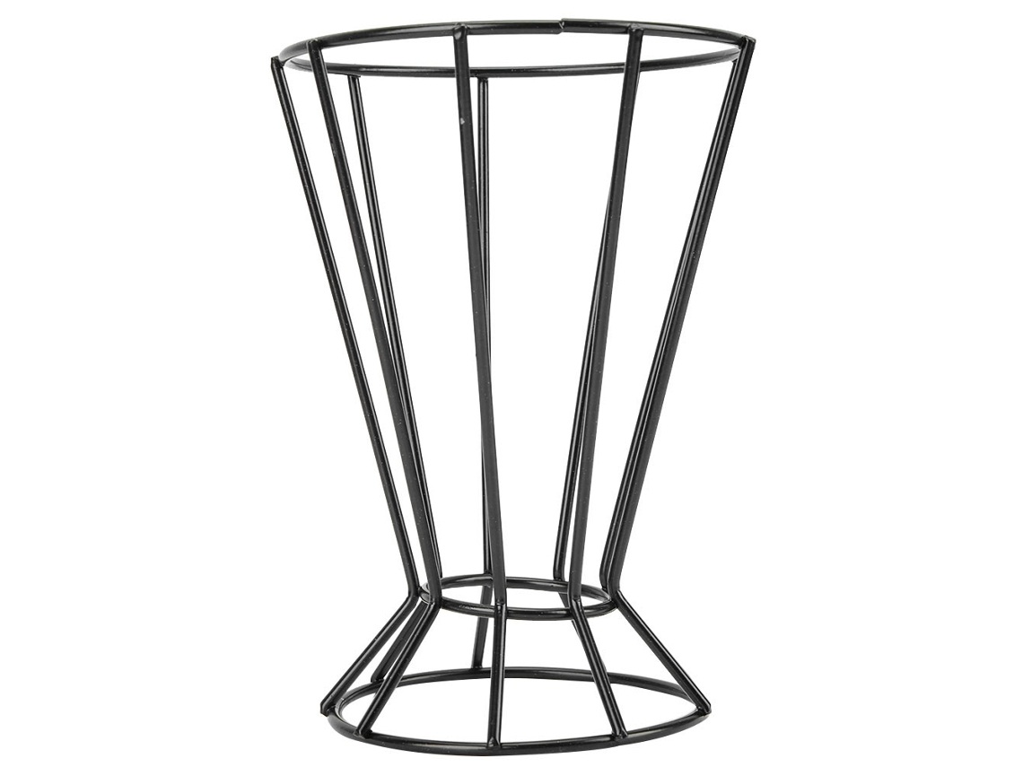 Soporte Geométrico Para Plantas, Torre Eneagonal, Hierro, Soporte De Pared Para Jardín, Negro.