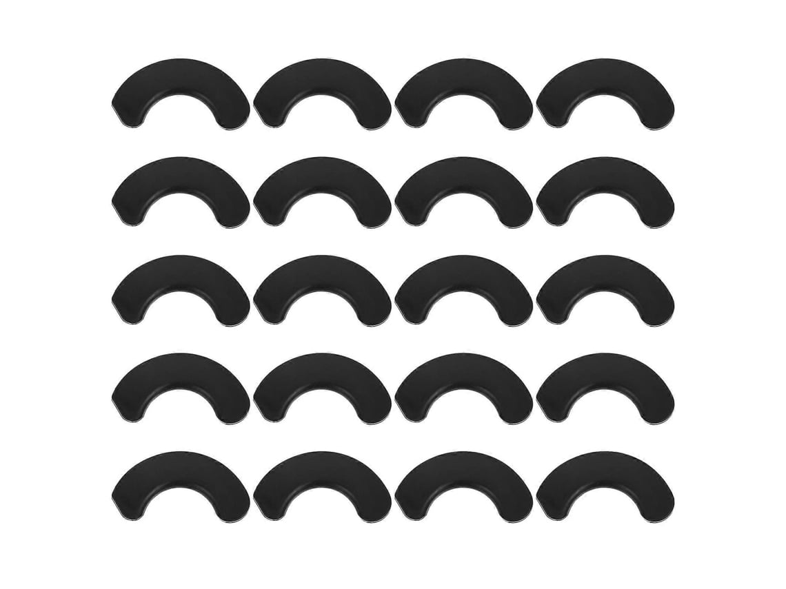 Omni-20 Peças de Suporte Antichoque para Halteres, Protetor de Piso Durável para Academia e Lar 7x3,8x0,4cm Preto