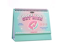 MEOIRUERY Calendario de Mesa 2023 Estilo Dibujos Animados Bonito Colores Vivos Papel Grueso Calendario Mensual para Hogar y Oficina