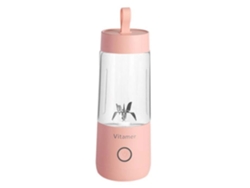 Gazechimp HOMYL Batidora de Vaso Exprimidor USB Batidora de Jugo y Fruta Taza para el Hogar Cocina Rosa
