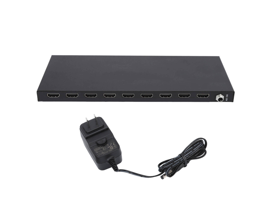 Divisor De Video Hdmi (1 Entrada Y 8 Salidas, Compatible Con 4k60hz)