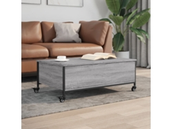 Mesa de centro Sonoma de madera gris con ruedas HARLANV1