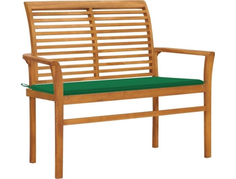 Banco de jardín VIDAXL Verde Teca (112x55x94 cm)