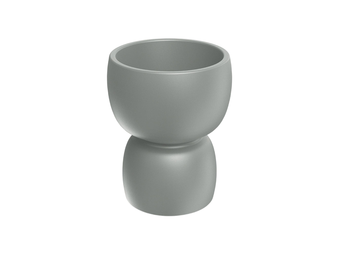 Maceta De Rotomoldeo Duala Round Gris Cemento Ø40x48