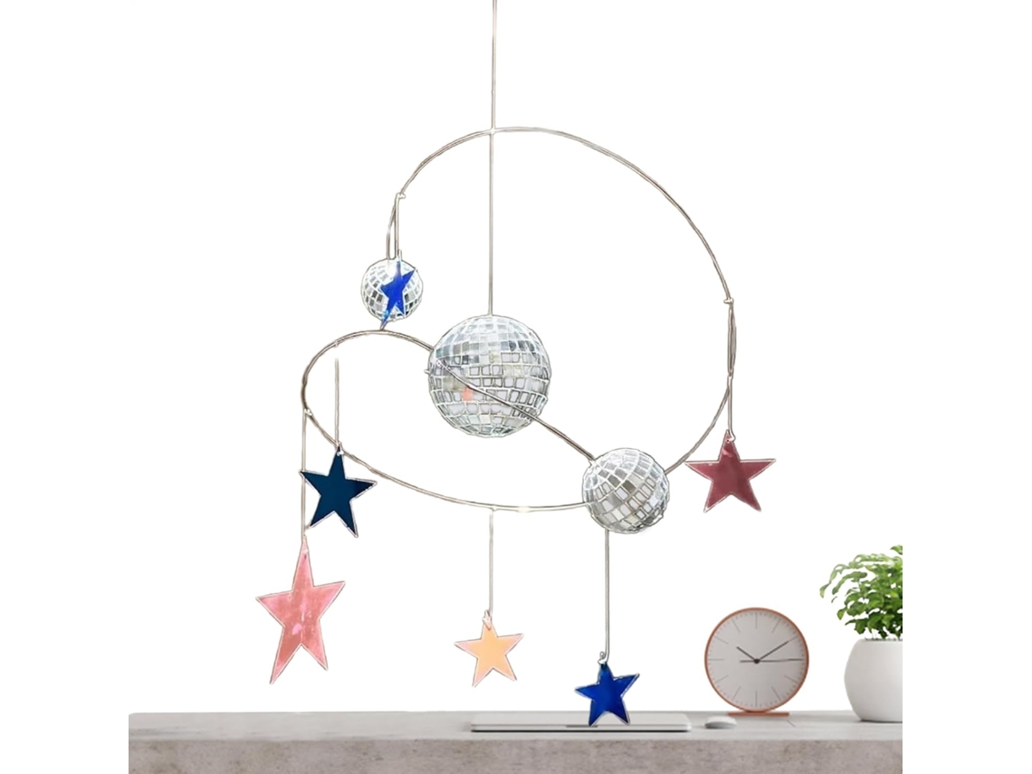 Juego De Sol Al Aire Libre - Molinillo En Espiral Con Bolas De Discoteca Y Estrellas, Reflector Arcoíris Decorativo