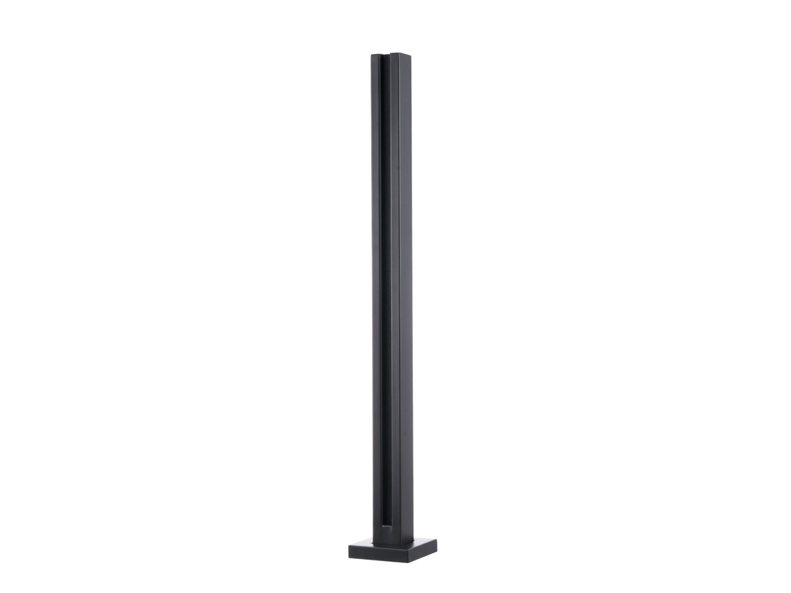 Abrazadera para vidrio Succebuy de 33,46 pulgadas, soporte de pasamanos para vidrio de 0,39 a 0,47 pulgadas, color negro