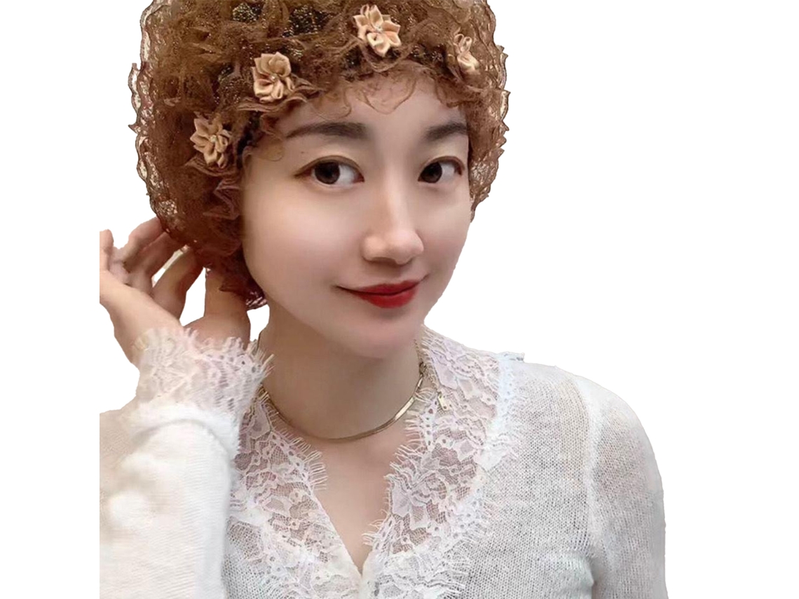 Gorro De Encaje Elegante Para Mujer Con 5 Flores, Ligero Y Transpirable Para Uso Diario Y Fiestas.