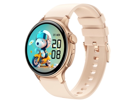 Smartwatch AMOLED, llamadas Bluetooth, monitor de salud, rastreador fitness, resistente al agua 1ATM, dorado - CHRONUS.
