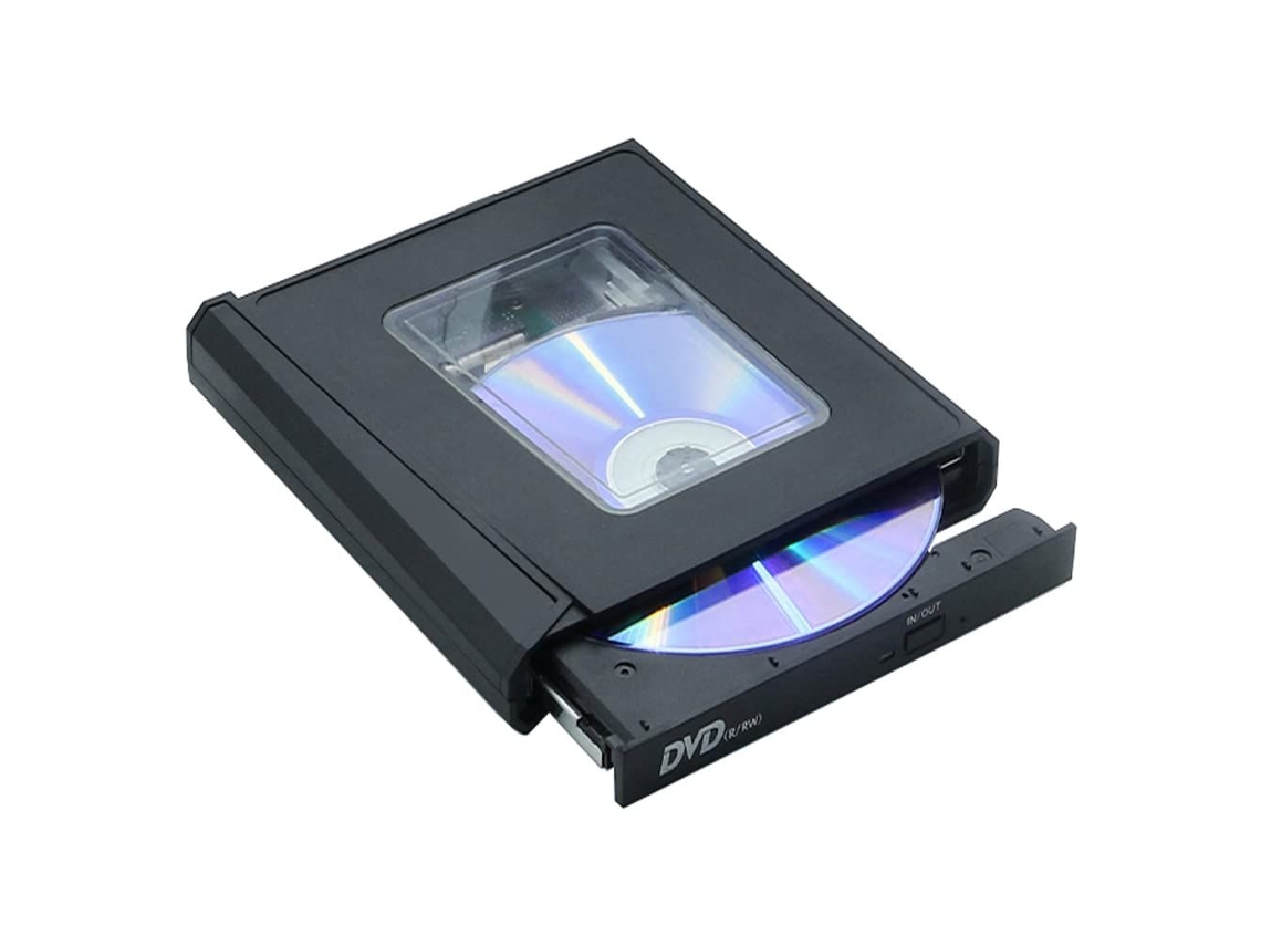 Grabadora de DVD externa USB 3.0 con carcasa transparente para grabar discos