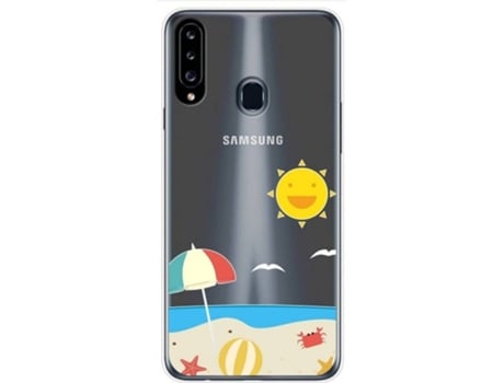 Carcasa Samsung Galaxy A20s TUMUNDOSMARTPHONE Dibujos Transparente Multicolor