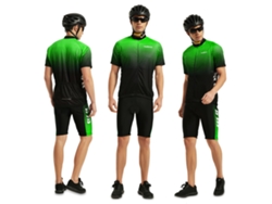 Conjunto De Pantalones Cortos De Ciclismo De Verano Para Hombre Con Camiseta Y Calzoncillos, Con Espuma Absorbente Y Transpirable De Gel 4d.
