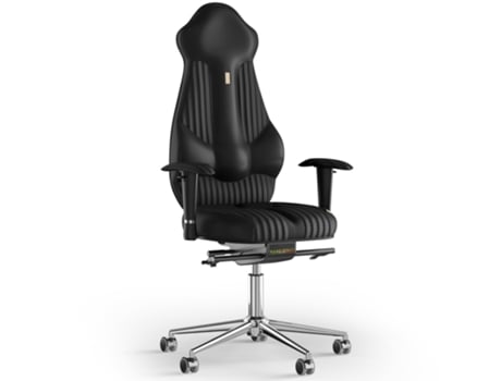 Silla de Oficina KULIK SYSTEM Costura Imperial PU Cuero (Preto -130x50x50cm)