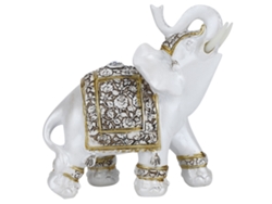 Figura de animal de resina, estatua decorativa para el hogar, linda flor dorada de porcelana L