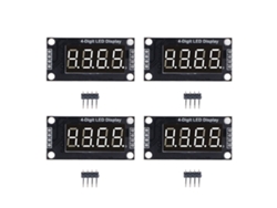 4 Conjuntos Módulo Display Tubo Digital Led 4 Dígitos 7 Segmentos 0.36in Chip De Controle Tm1637 Branco Mra110a