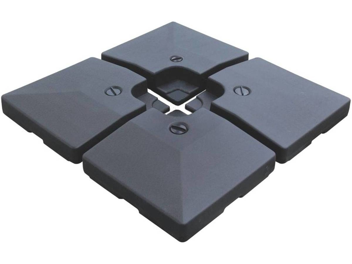 Base De Sombrilla HAPPY GARDEN Juego De 4 Placas Cuadradas De Crozon