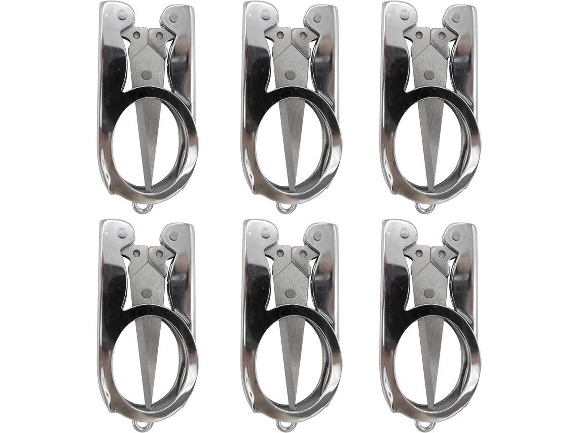 MEOIRUERY Compañero de viaje: Tijeras plegables portátiles, cortador de manualidades con diseño plegable para un almacenamiento seguro, hoja afilada multiusos p