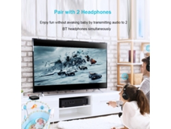 Adaptador De Audio Bluetooth 2 En 1, Transmisor Y Receptor, Entrada Aux De 3,5 Mm Y Apt-x Para Tv, Auriculares Y Altavoces.