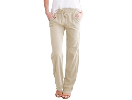 Pantalones de palazzo de pierna ancha de mujeres pantalones de pantalones cortados con cordón