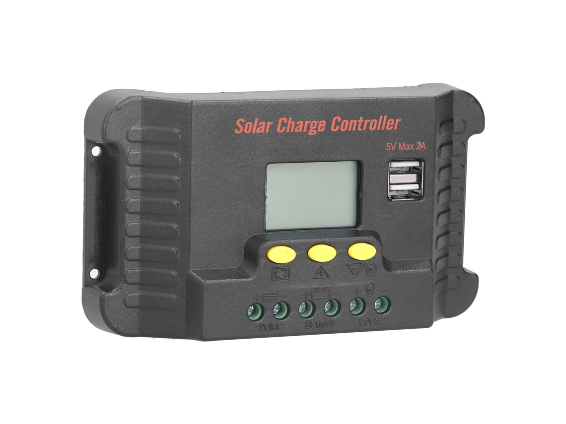 2026dz-controlador Solar Con Pantalla Lcd Y Carga Usb 12/24v Regulador De Carga 30a Para Luces Callejeras