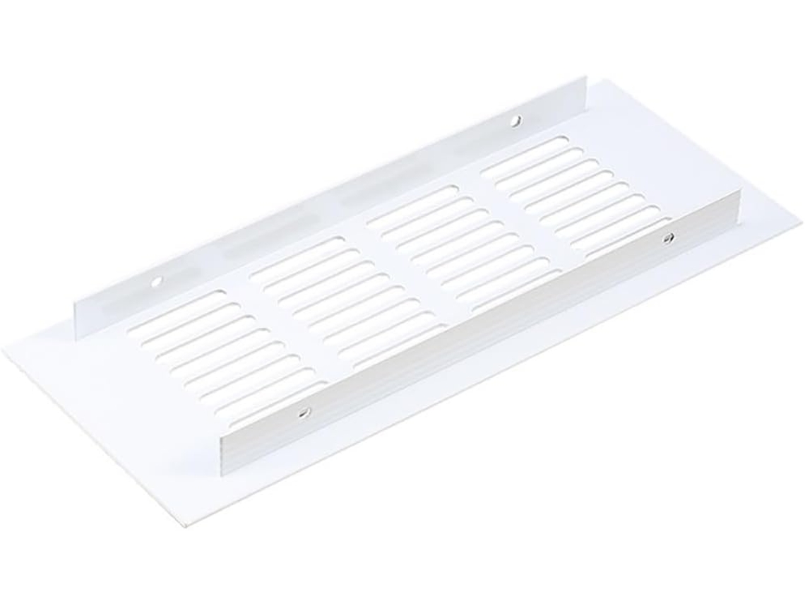 Rejilla De Ventilación Aleación Aluminio Lechoso, 80 Mm Ancho, Malla Transpirable, Rectangular, Para Armari...