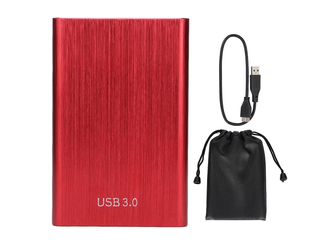 Disco duro externo USB 3.0 de 2,5 pulgadas con carcasa de aleación de aluminio, alta velocidad y gran capacidad de almacenamiento de datos.