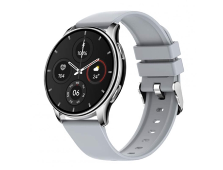 Smartwatch Medición de temperatura Frecuencia cardíaca Monitoreo de la presión arterial Gris plateado