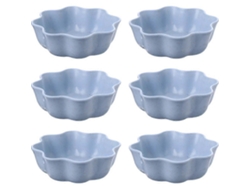 Cuencos de porcelana con forma de corazón para salsas, condimentos o mermelada.